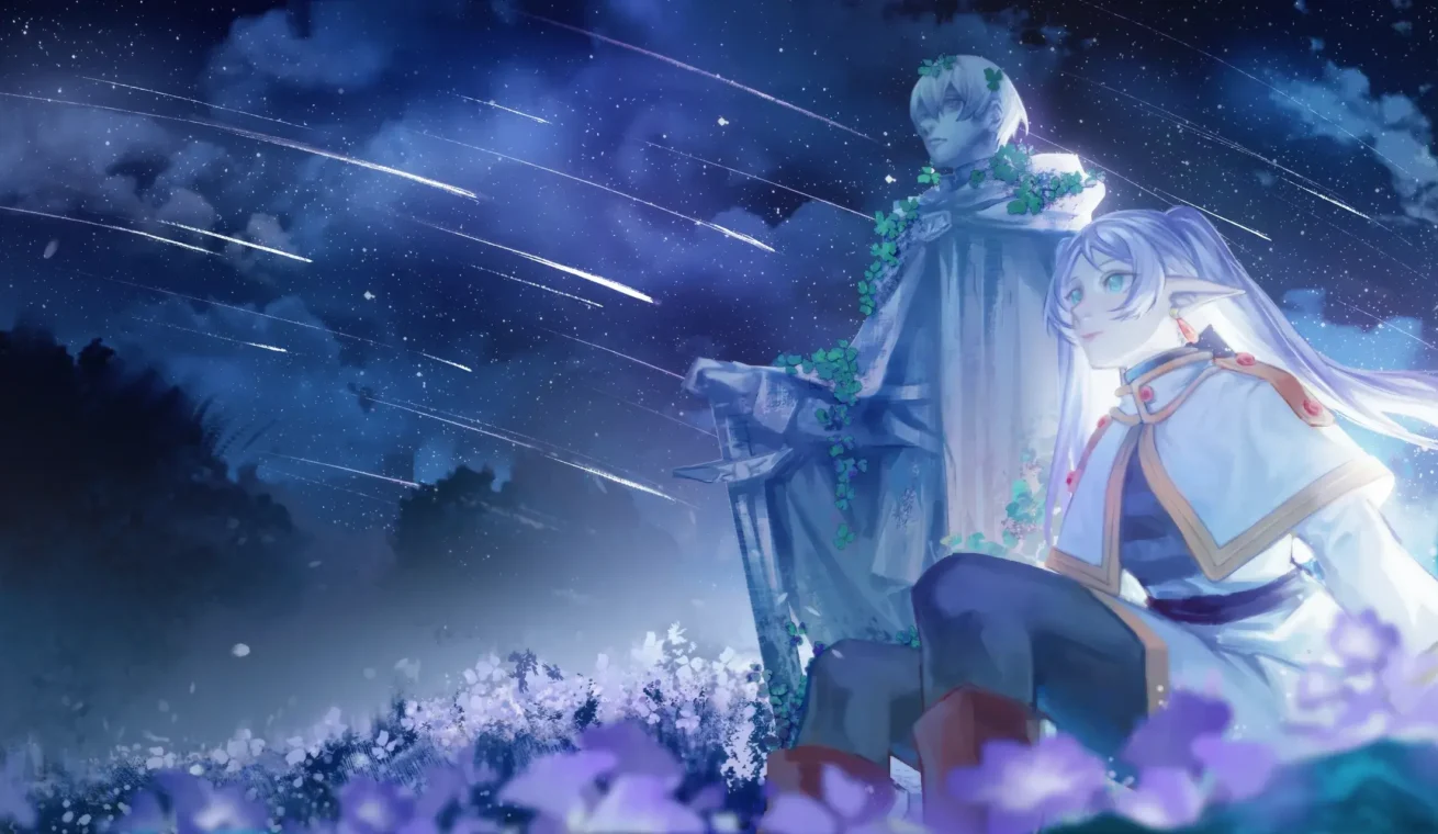 Большой постер аниме Провожающая в последний путь Фрирен